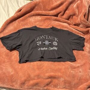 Aeropostale Gray Montauk Crop Top